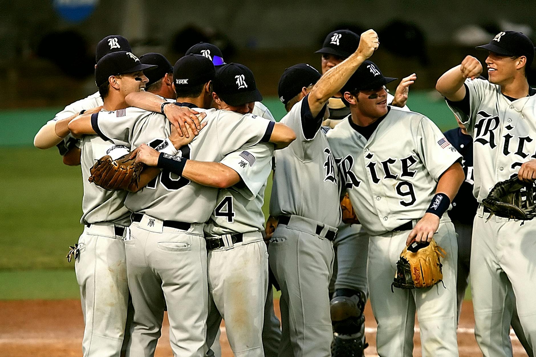 group of baseball player cheering